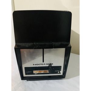 Proctor Silex Toaster Chrome Vintage Model T204B Mid Century Modern Kitchen